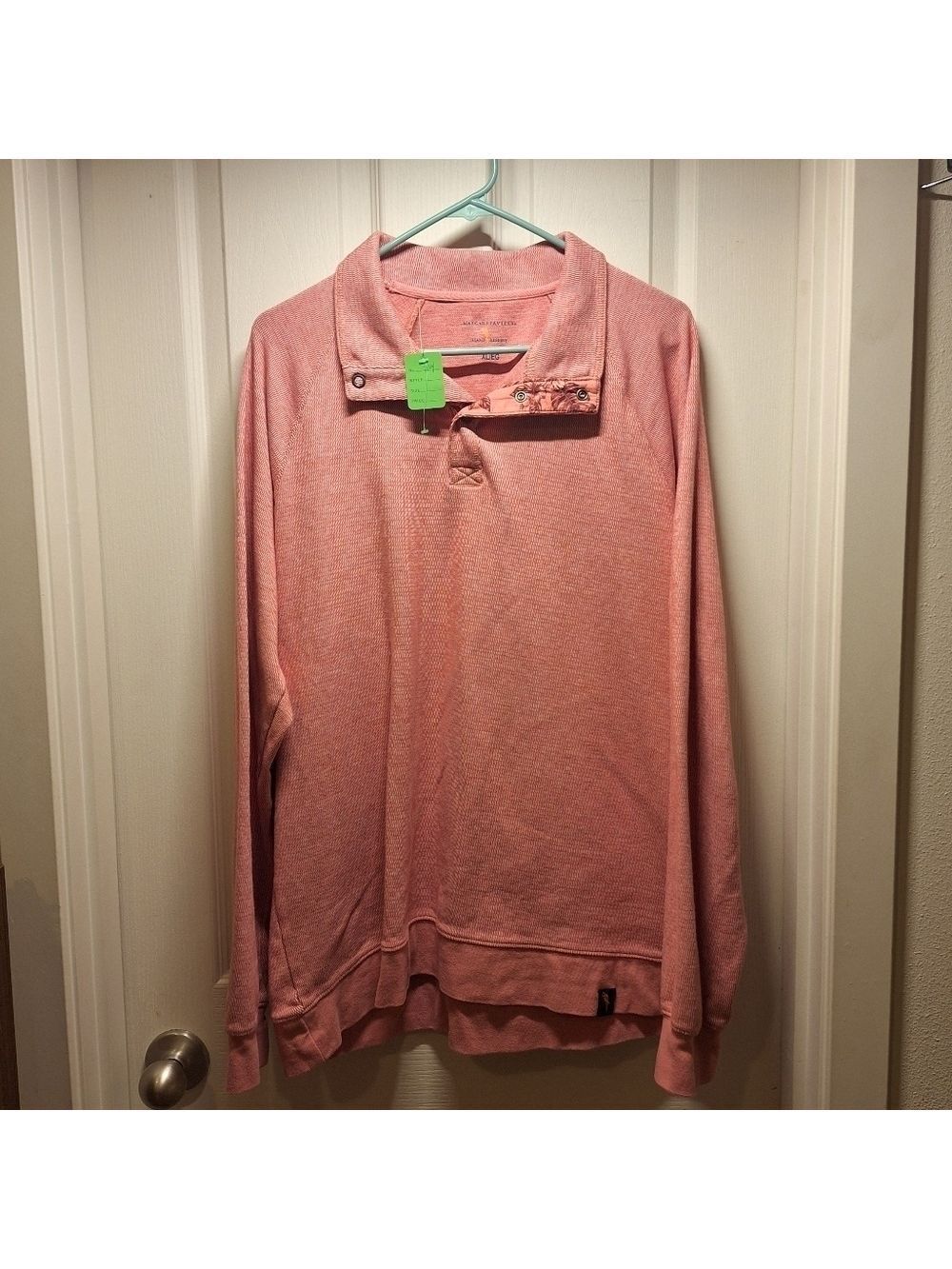 Margaritaville Pink Long Sleeve Polo Sweatshirt Extra Large